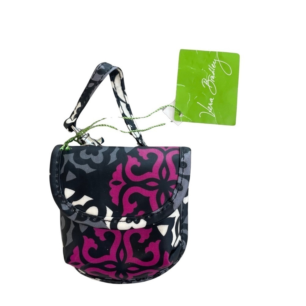 Vera Bradley Nylon Magnetic Canterberry Magenta Pacifier Pouch Pod • NWT